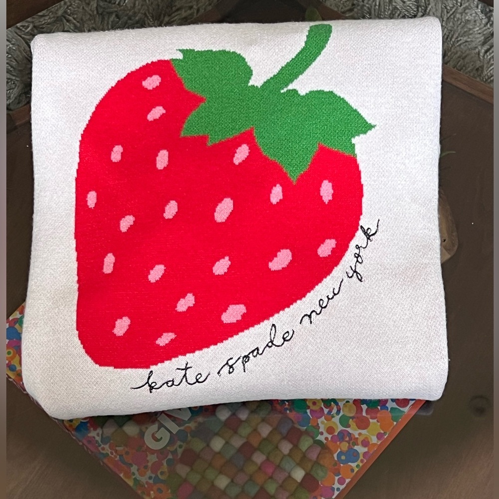 Kate Spade Strawberry Hooded Sweater - Picture 4 of 6